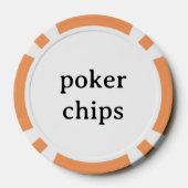 Persoonlijke naam oranje pokerchip (Achterkant)
