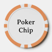Persoonlijke naam oranje pokerchip (Voorkant)