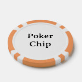 Persoonlijke naam oranje pokerchip (Enkel)