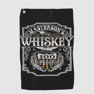 Persoonlijke NAAM Oud-West Whiskey Brouwerij Bar Golfhanddoek