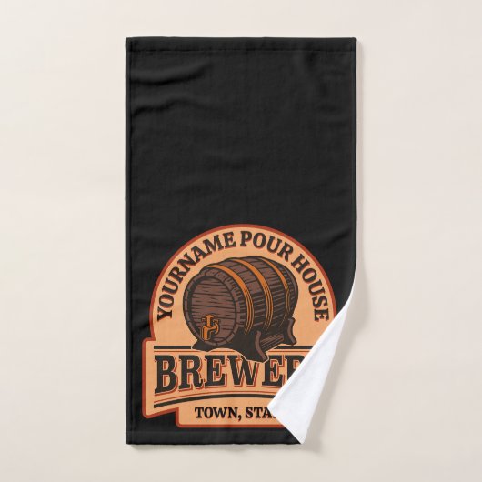 Persoonlijke naam Oude eik Barrel Beer Keg Brewery Bad Handdoek (Handdoek)