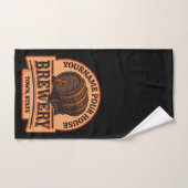 Persoonlijke naam Oude eik Barrel Beer Keg Brewery Bad Handdoek (Handdoek)