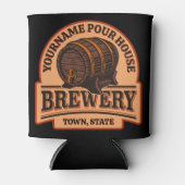 Persoonlijke naam Oude eik Barrel Beer Keg Brewery Blikjeskoeler (Voorkant)