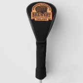 Persoonlijke naam Oude eik Barrel Beer Keg Brewery Golfheadcover (Voorkant)