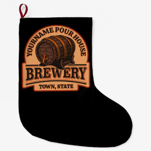 Persoonlijke naam Oude eik Barrel Beer Keg Brewery Grote Kerstsok