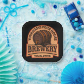 Persoonlijke naam Oude eik Barrel Beer Keg Brewery Papieren Bordje (Feest)