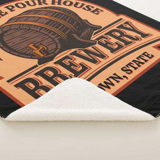 Persoonlijke naam Oude eik Barrel Beer Keg Brewery Sherpa Deken (3/4)