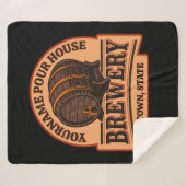 Persoonlijke naam Oude eik Barrel Beer Keg Brewery Sherpa Deken (Voorkant (horizontaal))