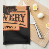 Persoonlijke naam Oude eik Barrel Beer Keg Brewery Theedoek (Quarter Fold)