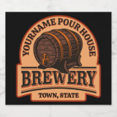 Persoonlijke NAAM Oude Eiken Vat Bier Vat Brouweri Bier Etiket (Enkel label)