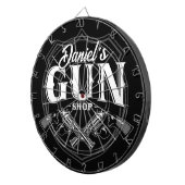 Persoonlijke NAAM Oude Pistool Revolvers Winkelvuu Dartbord (Voorkant Rechts)