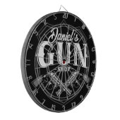 Persoonlijke NAAM Oude Pistool Revolvers Winkelvuu Dartbord (Voorkant Links)