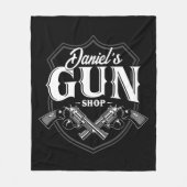 Persoonlijke NAAM Oude Pistool Revolvers Winkelvuu Fleece Deken (Voorkant)