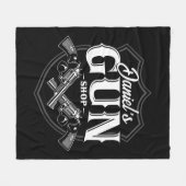 Persoonlijke NAAM Oude Pistool Revolvers Winkelvuu Fleece Deken (Voorkant (Horizontaal))