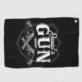 Persoonlijke NAAM Oude Pistool Revolvers Winkelvuu Golfhanddoek (Horizontaal)