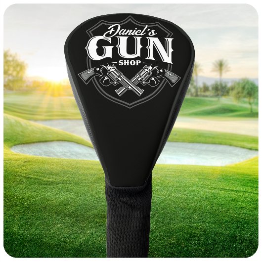 Persoonlijke NAAM Oude Pistool Revolvers Winkelvuu Golfheadcover