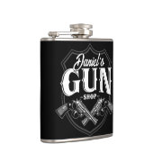 Persoonlijke NAAM Oude Pistool Revolvers Winkelvuu Heupfles (Rechts)