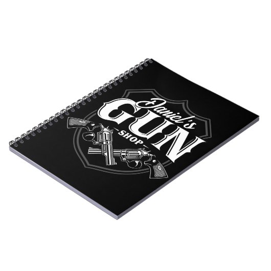 Persoonlijke NAAM Oude Pistool Revolvers Winkelvuu Notitieboek (Linkerzijde)