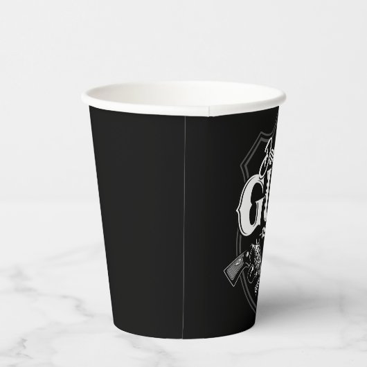 Persoonlijke NAAM Oude Pistool Revolvers Winkelvuu Papieren Bekers (Rechts)