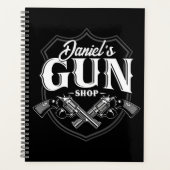 Persoonlijke NAAM Oude Pistool Revolvers Winkelvuu Planner (Voorkant)