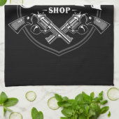 Persoonlijke NAAM Oude Pistool Revolvers Winkelvuu Theedoek (Gevouwen)