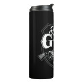 Persoonlijke NAAM Oude Pistool Revolvers Winkelvuu Thermosbeker (Gedraaid links)