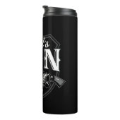 Persoonlijke NAAM Oude Pistool Revolvers Winkelvuu Thermosbeker (Geroteerd rechts)