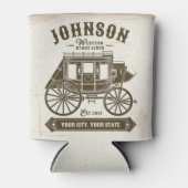 Persoonlijke NAAM Oude Western Stagecoach Koets Blikjeskoeler (Voorkant)