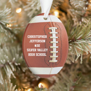 Persoonlijke naam Oval Football Sports Ornament