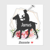 Persoonlijke naam paard Silhouette Equestrian Stic Sticker (Vel)