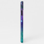 Persoonlijke naam, Paars en Blauwgroen, lichten en iPhone Hoesje (Rechterkant)