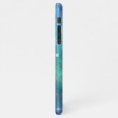 Persoonlijke naam, Paars en Blauwgroen, lichten en iPhone Hoesje (Linkerkant)