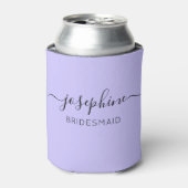 Persoonlijke naam Paarse Bridesmaid Blikjeskoeler (Blikje Voorkant)