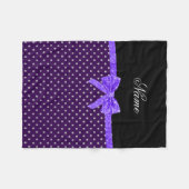 Persoonlijke naam paarse diamanten paarse boeg fleece deken (Voorkant (Horizontaal))