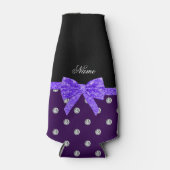 Persoonlijke naam paarse diamanten paarse boeg flesjeskoeler (Voorkant)