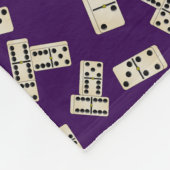Persoonlijke naam paarse dominos fleece deken (Hoek)