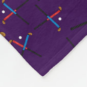 Persoonlijke naam paarse hockey fleece deken (Hoek)