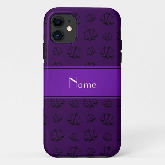 Persoonlijke naam paarse justitiële schalen Case-Mate iPhone case (Achterkant)