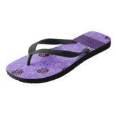 Persoonlijke naam paarse ladybug paarse glitter teenslippers (Schuin)