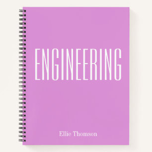 Persoonlijke naam paarse Sering Engineering Studen Notitieboek