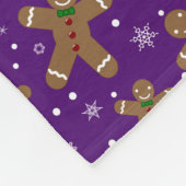 Persoonlijke naam paarse sneeuwvlokken voor ontbij fleece deken (Hoek)