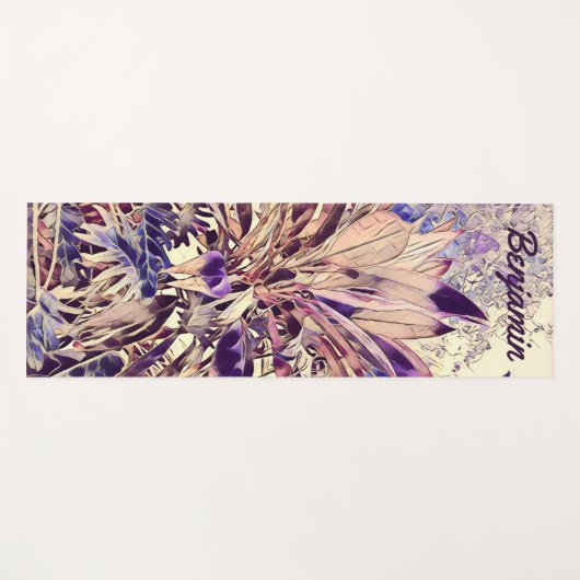 Persoonlijke naam Paarse Struik Waterverf Yogamat