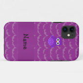 Persoonlijke naam paarse vleermuizen Case-Mate iPhone case (Achterkant (horizontaal))