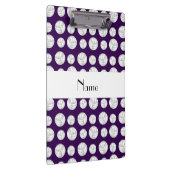 Persoonlijke naam paarse volleybalballen klembord (Rechts)