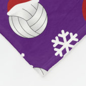 Persoonlijke naam paarse volleyballen santa hats fleece deken (Hoek)