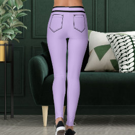 Persoonlijke naam paarse zwarte strepen leuk cadea leggings