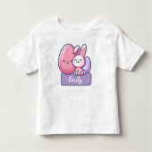 Persoonlijke naam Paashaas Extra Schattig Kinder Shirts (Voorkant)