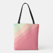 Persoonlijke naam pastel regenboog aangepaste cade tote bag (Achterkant)