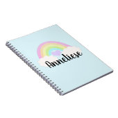 Persoonlijke naam Pastel Waterverf Rainbow Notitieboek (Rechterzijde)