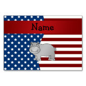 Persoonlijke naam Patriotic hippo Kaart (Achterkant)